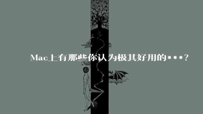 Mac上有那些你认为极其好用的***？