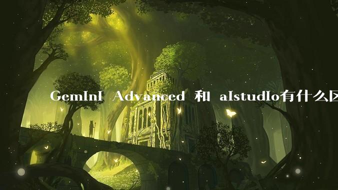 Gemini Advanced 和 aistudio有什么区别？