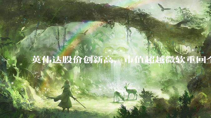 英伟达股价创新高，市值超越微软重回全球第一，黄仁勋称机器人是 AI 之后英伟达最大机遇，如何解读？