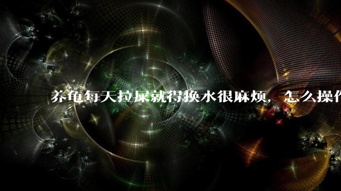 养龟每天拉屎就得换水很麻烦，怎么操作能省点事?