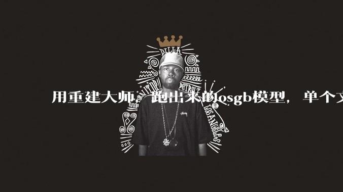 用重建大师，跑出来的osgb模型，单个文件有几M，有点大，是什么原因？