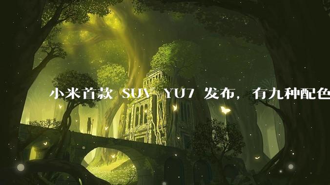 小米首款 SUV YU7 发布，有九种配色，25.35 万元起售，该车市场竞争力如何？你会买吗？