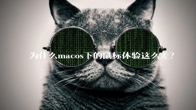 为什么macos下的鼠标体验这么差？