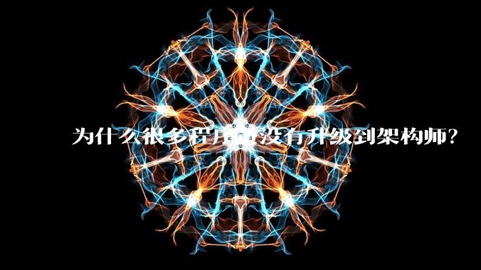 为什么很多程序员没有升级到架构师？