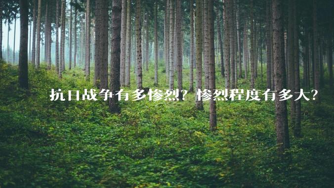 抗日战争有多惨烈？惨烈程度有多大？