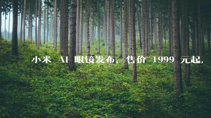 小米 AI 眼镜发布，售价 1999 元起，有哪些功能亮点？你看好其市场前景吗？