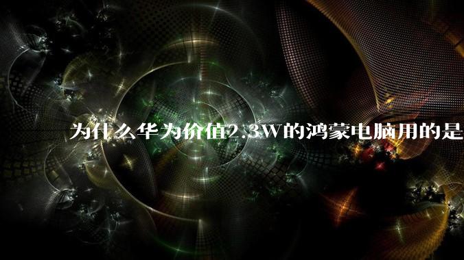 为什么华为价值2.3W的鸿蒙电脑用的是美国西数的SN740固态硬盘？