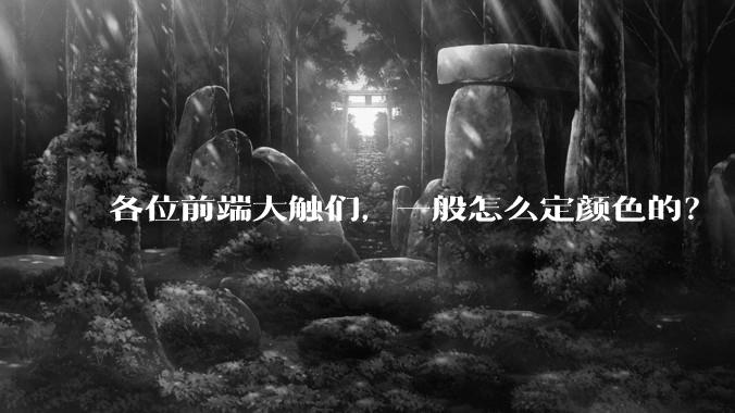 各位前端大触们，一般怎么定颜色的？