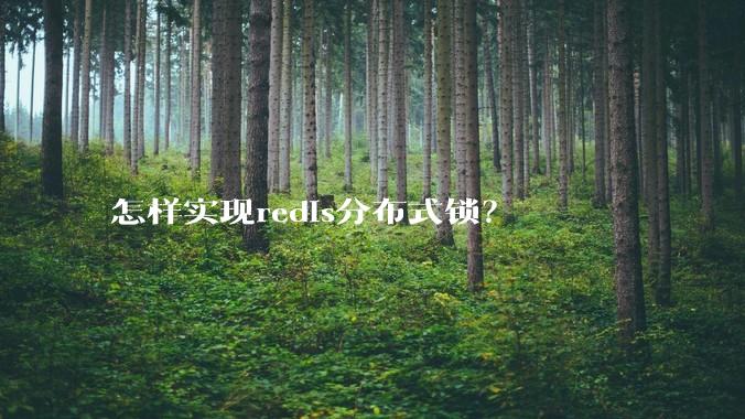怎样实现redis分布式锁？