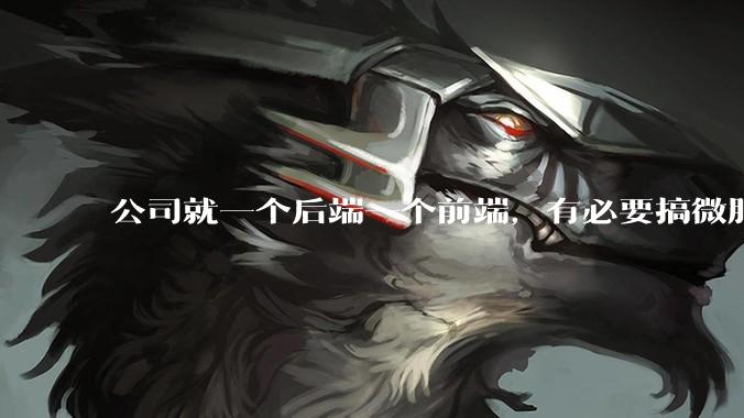 公司就一个后端一个前端，有必要搞微服务吗？