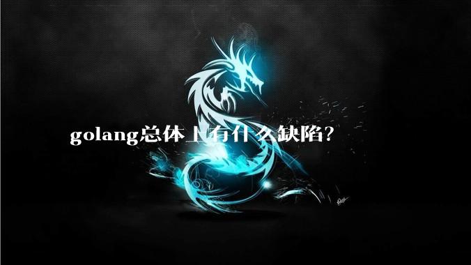 golang总体上有什么缺陷？