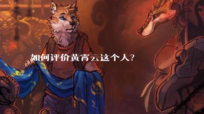 如何评价黄霄云这个人？