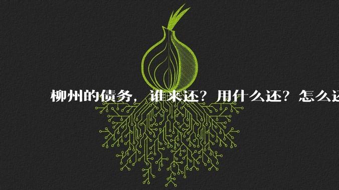 柳州的债务，谁来还？用什么还？怎么还？