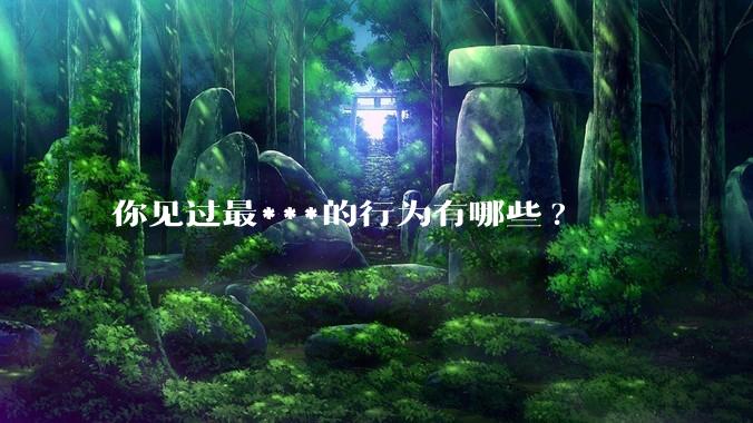 你见过最***的行为有哪些?