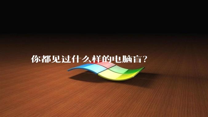 你都见过什么样的电脑盲？