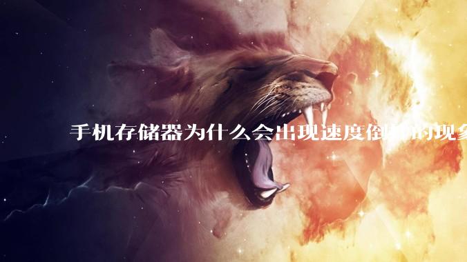 手机存储器为什么会出现速度倒挂的现象，外存比内存快？