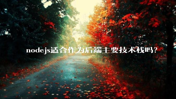 nodejs适合作为后端主要技术栈吗？
