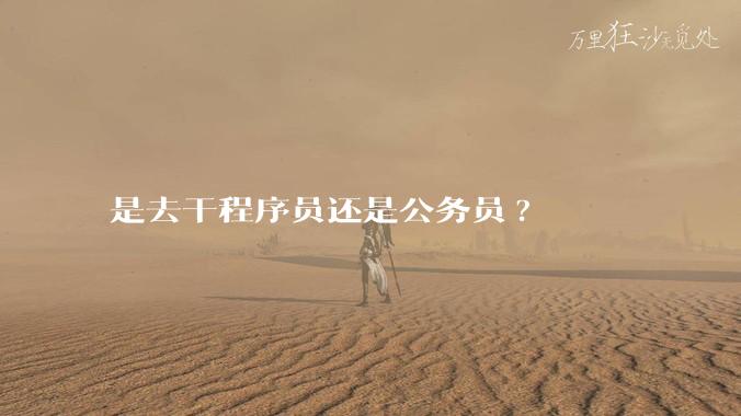 是去干程序员还是公务员?