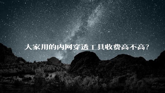 大家用的内网穿透工具收费高不高？