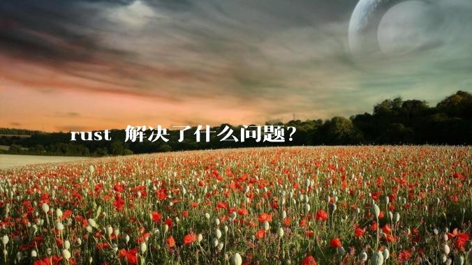 rust 解决了什么问题？