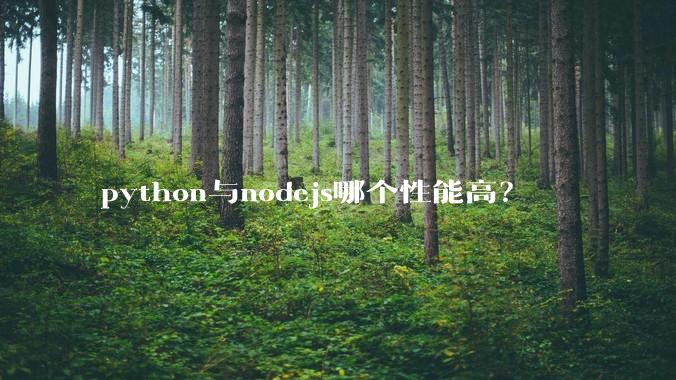python与nodejs哪个性能高？