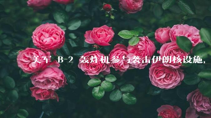 美军 B-2 轰炸机参与袭击伊朗核设施，B-2轰炸机战斗力如何？会摧毁伊朗核设施吗？