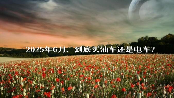 2025年6月，到底买油车还是电车？