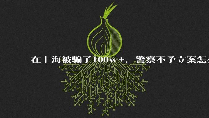 在上海被骗了100w+，警察不予立案怎么办？