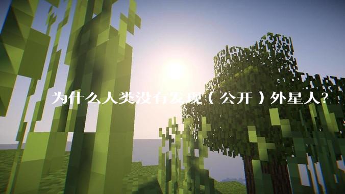 为什么人类没有发现（公开）外星人？