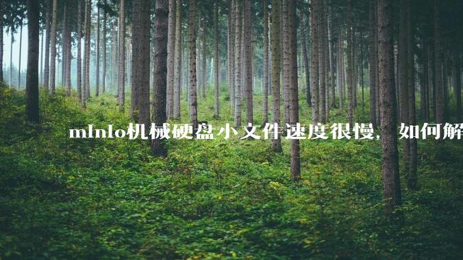 minio机械硬盘小文件速度很慢，如何解决？