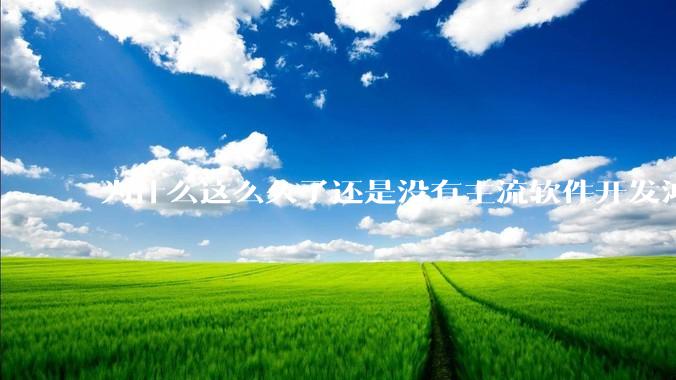 为什么这么久了还是没有主流软件开发鸿蒙版？