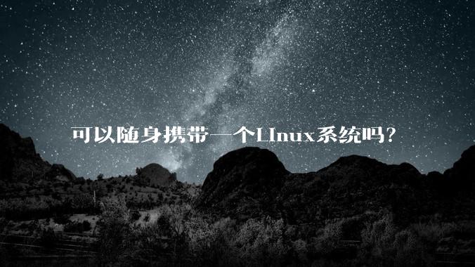 可以随身携带一个Linux系统吗？