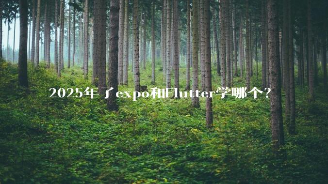 2025年了expo和Flutter学哪个？