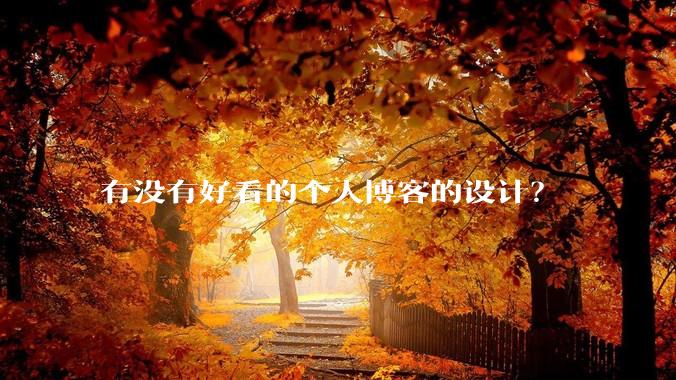 有没有好看的个人博客的设计？
