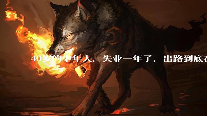 40岁的中年人，失业一年了，出路到底在哪里？