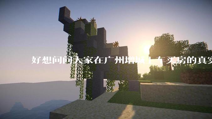 好想问问大家在广州增城上车买房的真实体验，真的不能买吗？