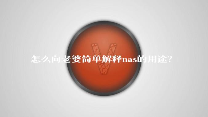 怎么向老婆简单解释nas的用途？