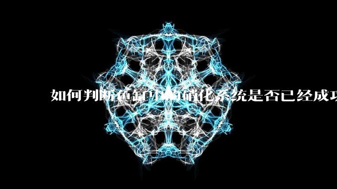 如何判断鱼缸中的硝化系统是否已经成功建立？