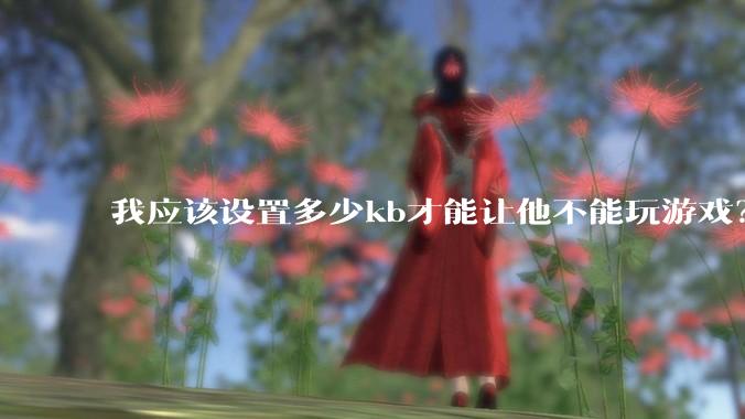 我应该设置多少kb才能让他不能玩游戏？