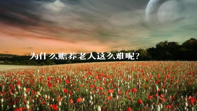 为什么赡养老人这么难呢？