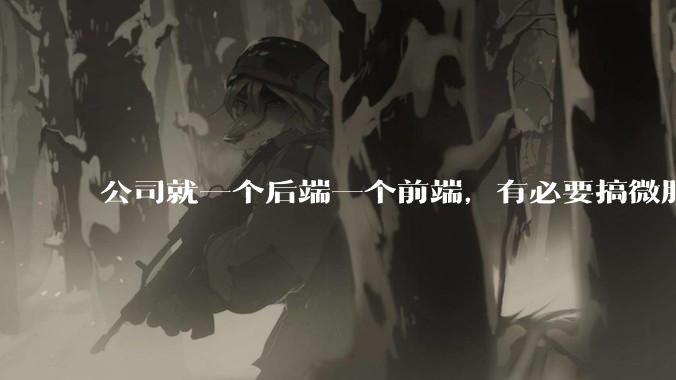 公司就一个后端一个前端，有必要搞微服务吗？