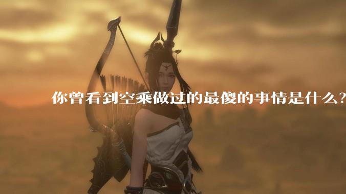 你曾看到空乘做过的最傻的事情是什么？