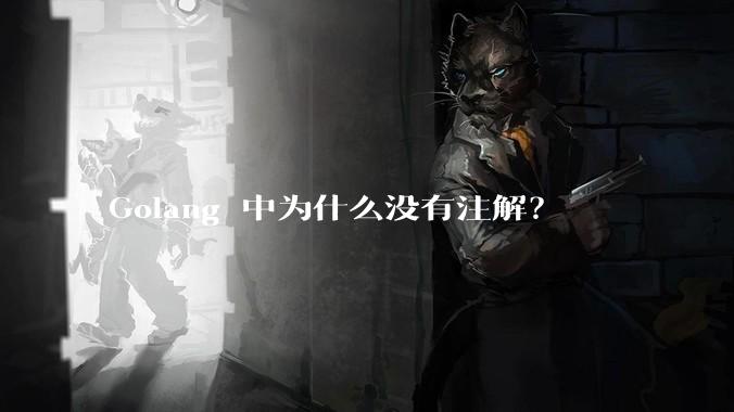 Golang 中为什么没有注解？