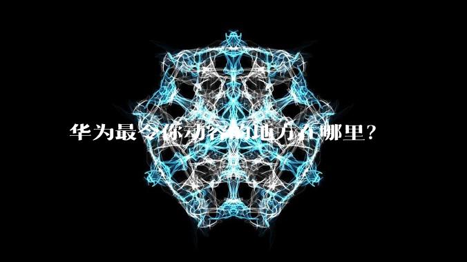 华为最令你动容的地方在哪里？