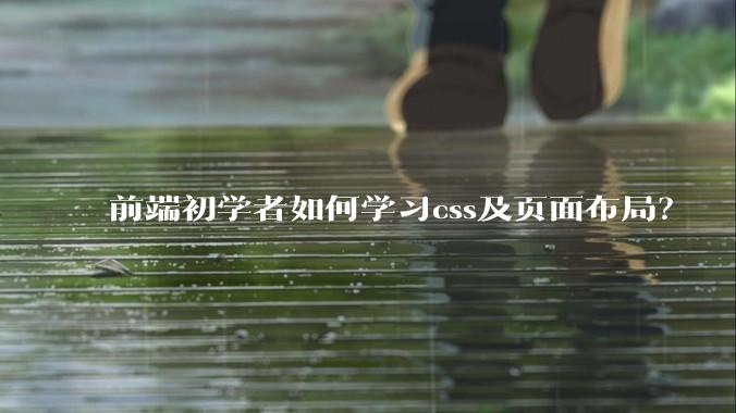 前端初学者如何学习css及页面布局？