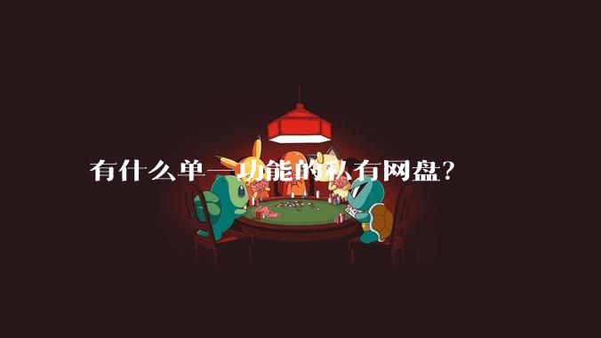 有什么单一功能的私有网盘？