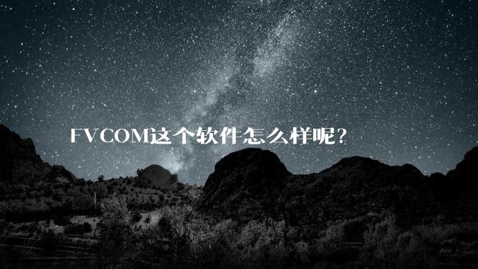 FVCOM这个软件怎么样呢？