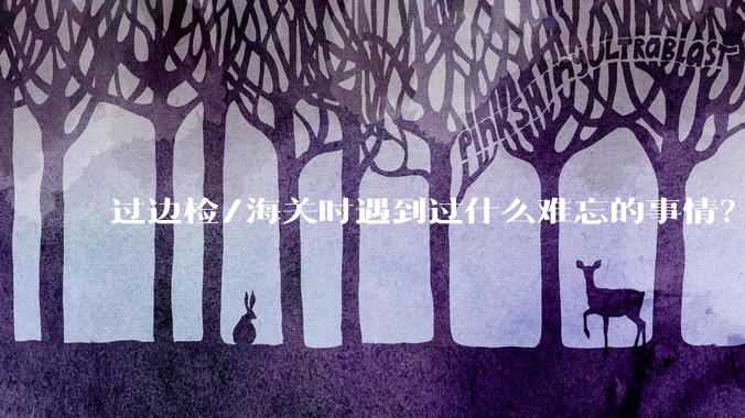 过边检/海关时遇到过什么难忘的事情？