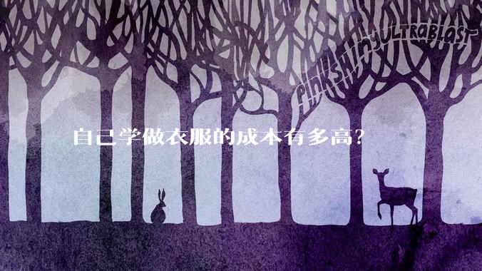 自己学做衣服的成本有多高？