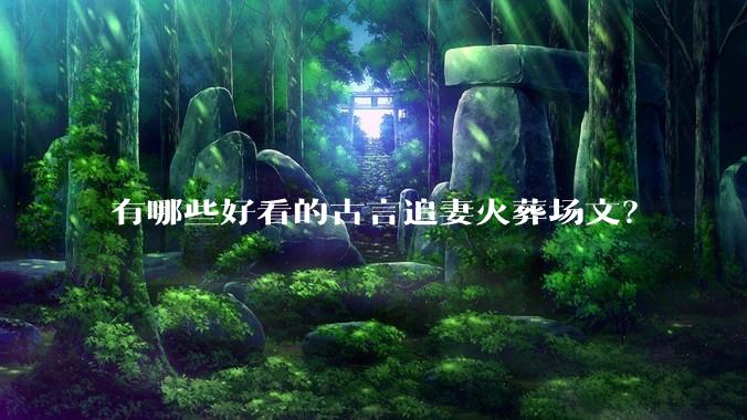 有哪些好看的古言追妻火葬场文？